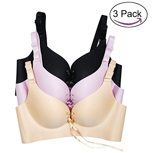 KingBra Add Two Cups Bras Brassiere For Women, Comfort Push Up Padded With Drawstring (Provide 3PACK To Choose)